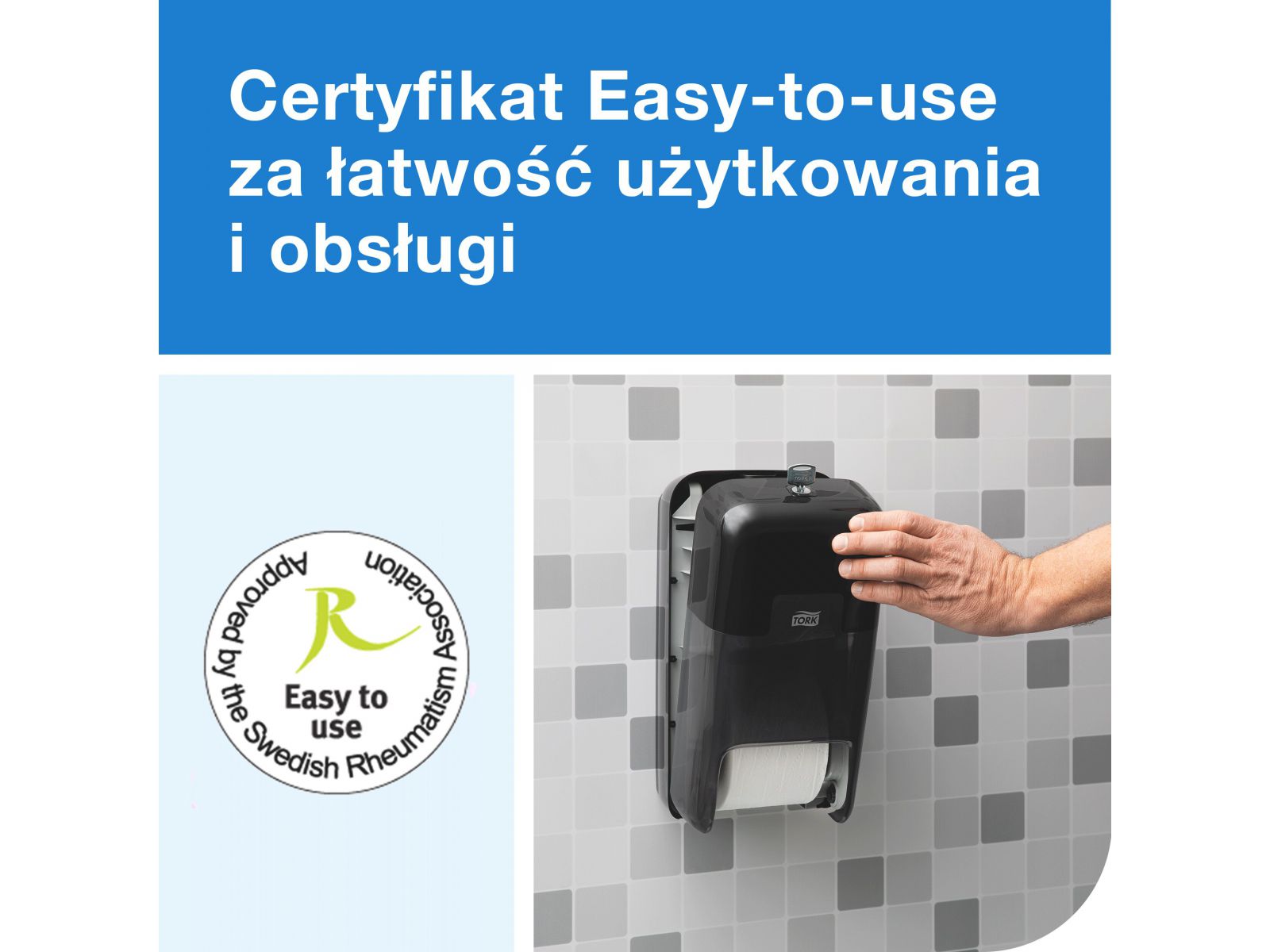 Dozownik papieru toaletowego Tork 558042 OptiServe T7 Czarny 2 rolki